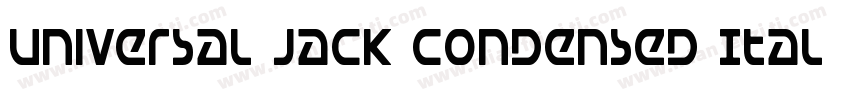 Universal Jack Condensed Ital Conde字体转换